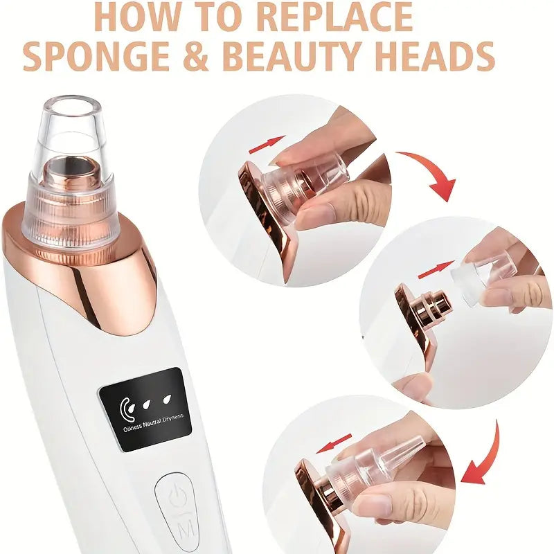 🧼 Mini Blackhead Remover Vacuum – Pore Cleaner & Facial Suction Tool