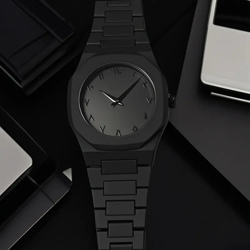🕰️ Black Arabic Aura Watch