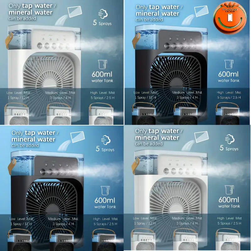 Portable Humidifier Fan & Mini Air Cooler