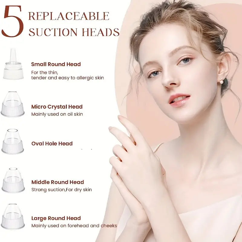 🧼 Mini Blackhead Remover Vacuum – Pore Cleaner & Facial Suction Tool