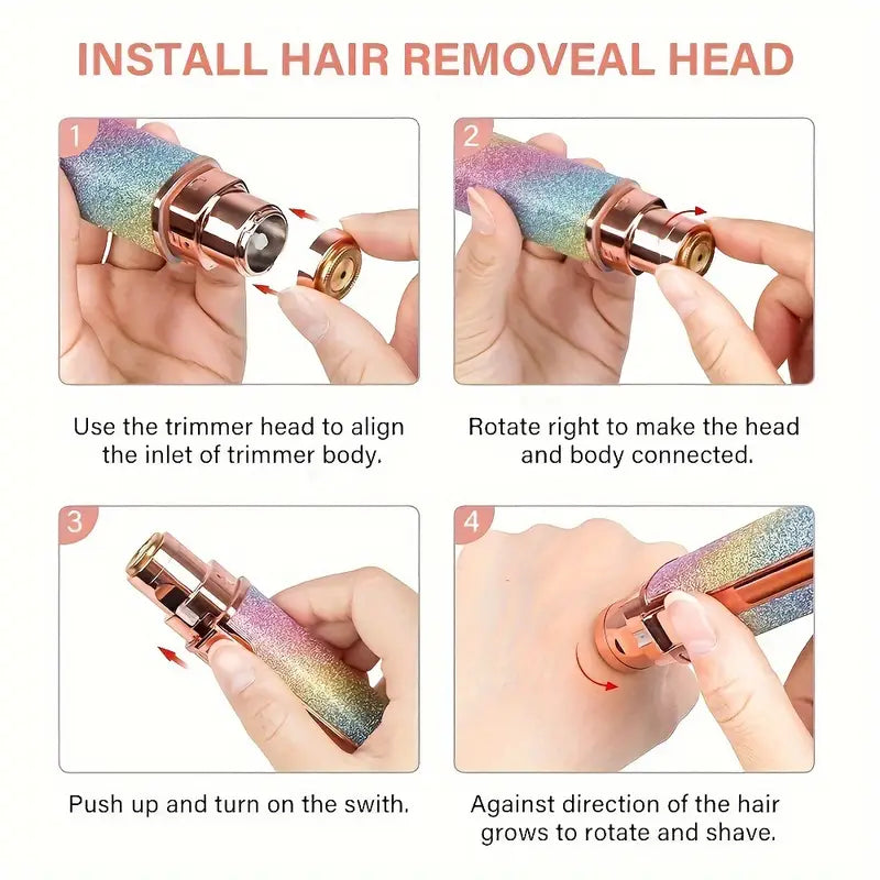 π 2-in-1 Facial Hair Remover for Women β Painless Eyebrow & Face Trimmer