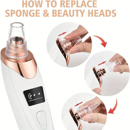 🧼 Mini Blackhead Remover Vacuum – Pore Cleaner & Facial Suction Tool