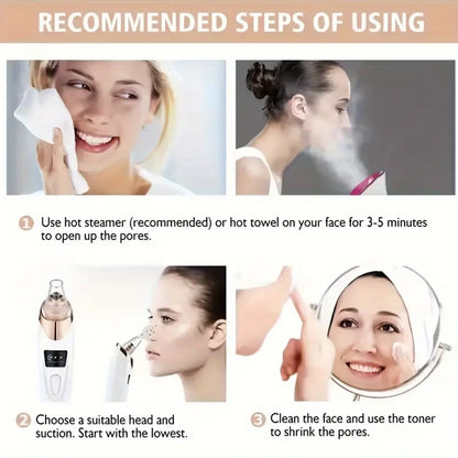 🧼 Mini Blackhead Remover Vacuum – Pore Cleaner & Facial Suction Tool