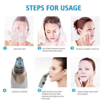 🧼 Mini Blackhead Remover Vacuum – Pore Cleaner & Facial Suction Tool